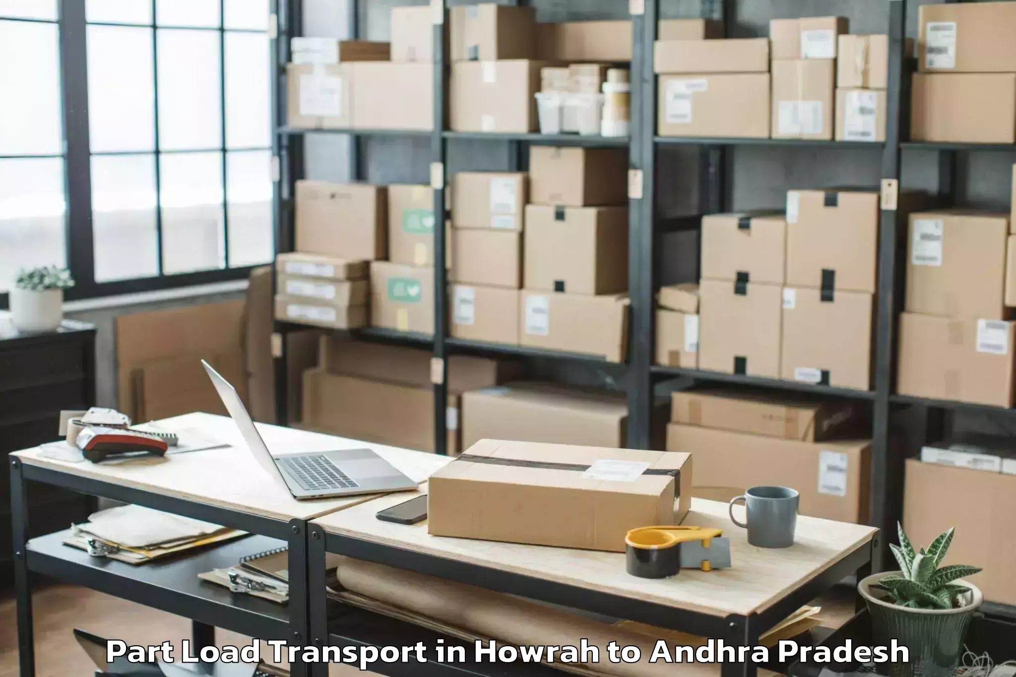 Top Howrah to Srungavarapu Kota Part Load Transport Available